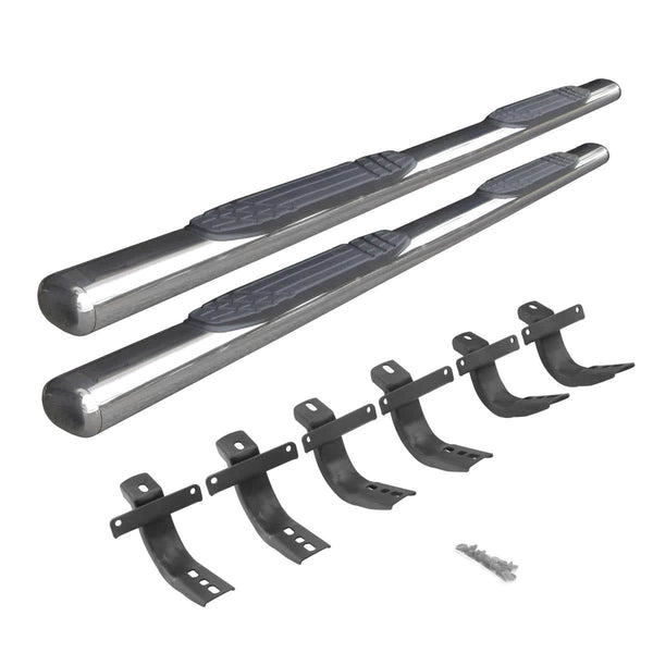 4 Inch 1000 Series SideSteps & Bracket Kit Stainless Steel 2020-2025 Jeep Gladiator Go Rhino